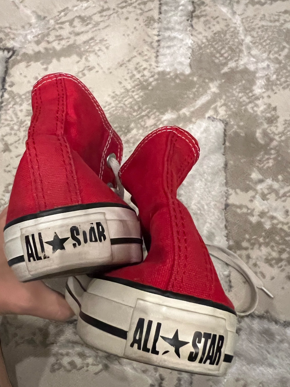 Converse Red High Top Canvas Sneakers - Picture 3 of 7